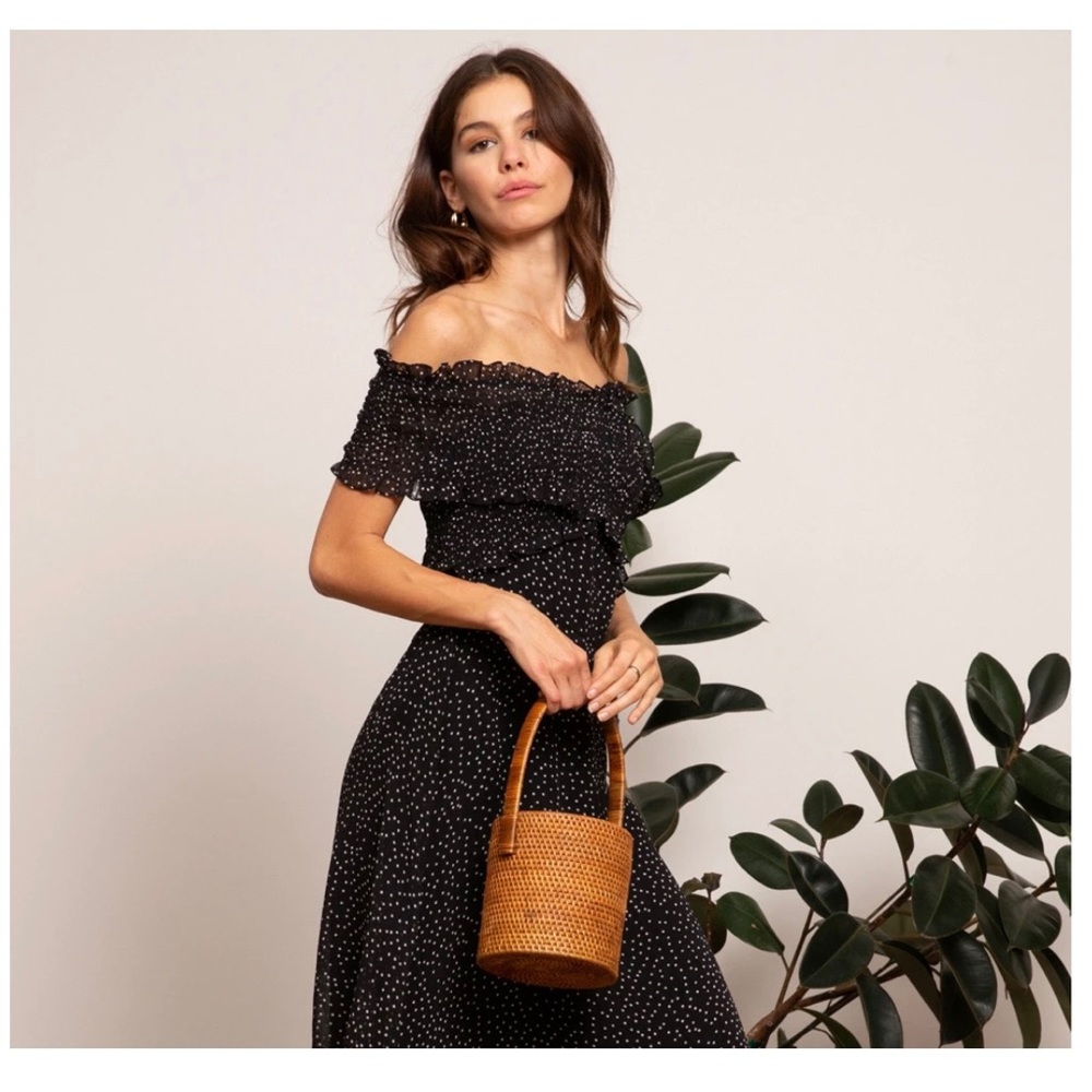 LUCY PARIS Polka Dot Off Shoulder Dorothy Dress - Picture 5 of 16